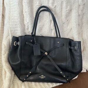 Coach Black Leather Women's Bag